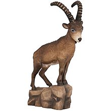 Dekorácie - Horská koza (12 cm - Pestrofarebná) - 14707098_