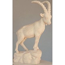 Dekorácie - Horská koza (12 cm  - Béžová) - 14707104_