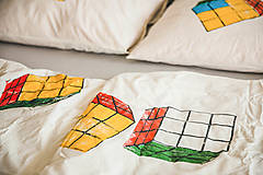 Úžitkový textil - Bavlnené obliečky "Rubikon", jednolôžko - 14706996_