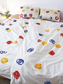 Detský textil - Bavlnené obliečky "Oči oči choďte spať", jendolôžko - 14707021_