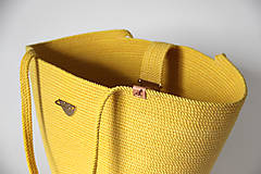 Kabelky - Provazová kabelka žlutá - 14709741_