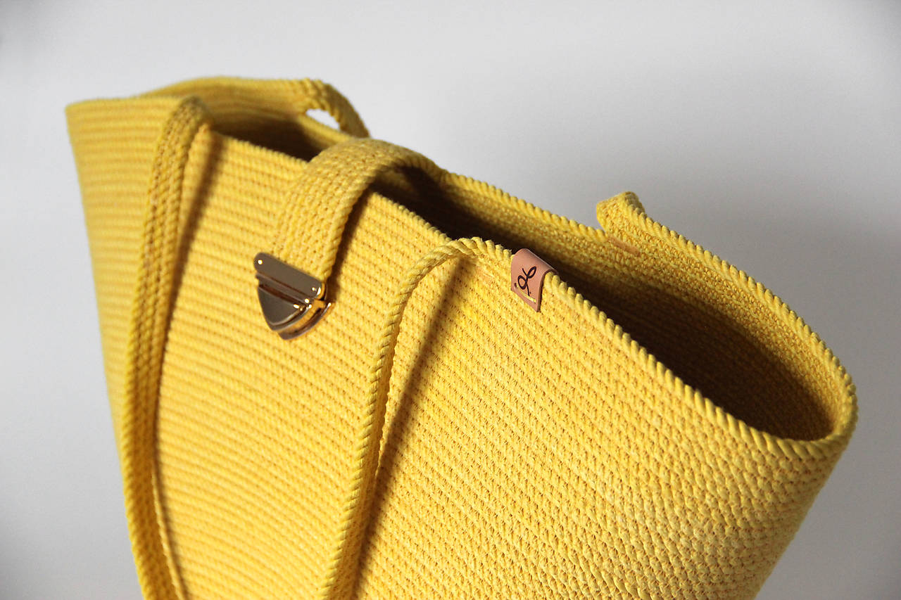 Provazová kabelka žlutá