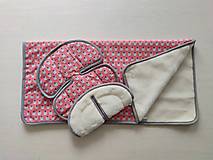 Detský textil - VLNIENKA súprava podložka a deka do autosedačky vajíčka 0+  Klippan Dinofix 100% Merino Macko santal - 14710883_