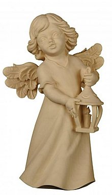 Dekorácie - Mária anjel s lampášom (4 cm - Béžová) - 14710156_