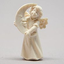 Dekorácie - Mária anjel s mesiacom (4 cm - Béžová) - 14710167_