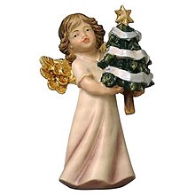 Dekorácie - Mária anjel so stromčekom - 14710194_