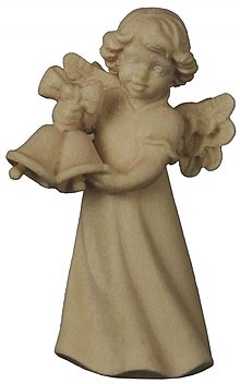 Dekorácie - Mária anjel so zvončekmi (5 cm - Béžová) - 14710255_