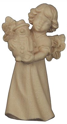 Dekorácie - Mária anjel so snehuliakom (5 cm - Béžová) - 14710408_