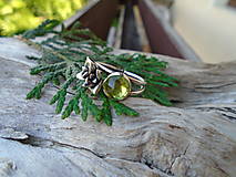 Prstene - Strieborny prsteň Ag 925 Olivín - 14709899_