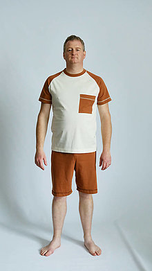 Pánske oblečenie - Pyžamo biobavlna s krátkym rukávom - 14710634_
