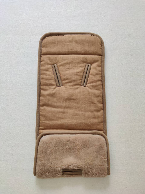 Detský textil - VLNIENKA podložka do kočíka Hartan Racer GT 100% merino top super wash Camel 100% lan Mustard - 14712634_