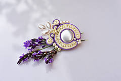 Ozdoby do vlasov - Perlová soutache pineta na svadbu - 14713424_