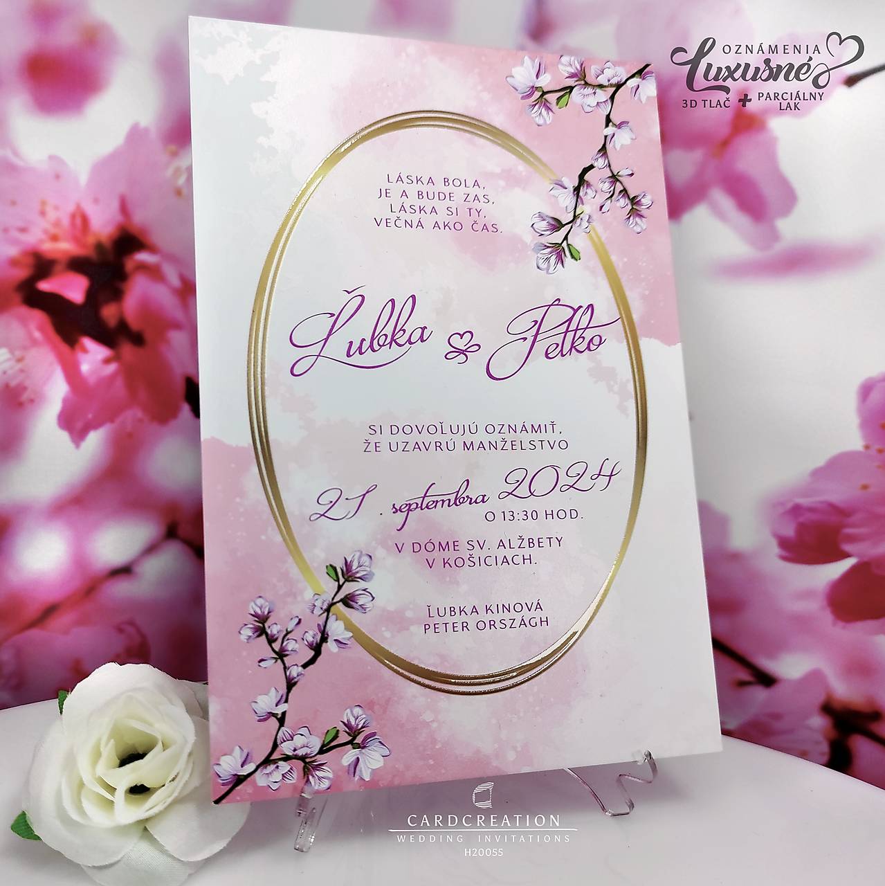 Svadobné oznámenie H20055 (20-40 ks)