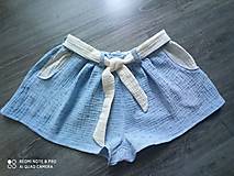 Detské oblečenie - Krátke dievčenské mušelínové nohavice - 14715045_