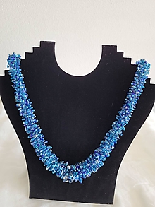 Náhrdelníky - náhrdelník husenica modrá 2 - 14716235_