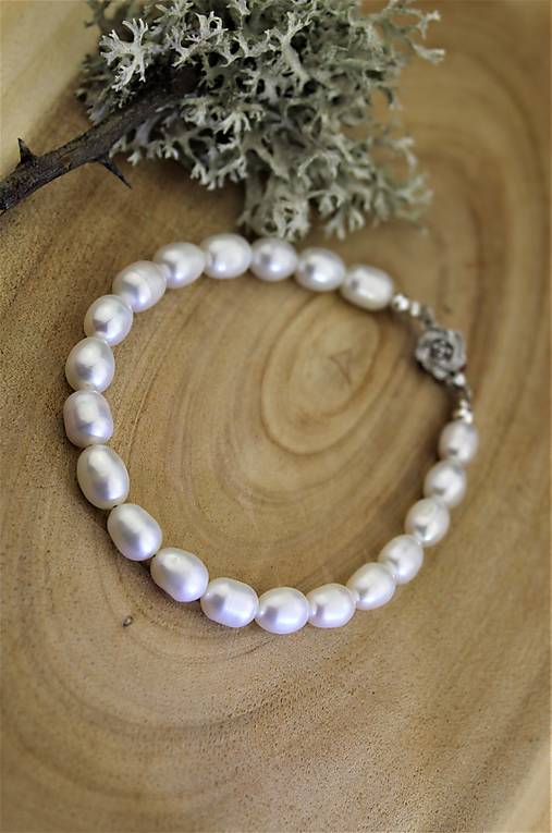 perly náramok  - prírodné perly kvalita A