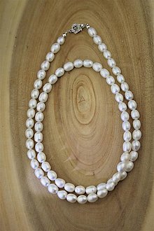 Sady šperkov - perly náhrdelník dlhý - 14715649_