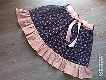 Detské oblečenie - Suknička z mušelínu s mašľou - 14715661_