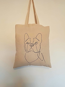 Nákupné tašky - •ručne maľovaná plátená taška - Dog/Pes• - 14719146_