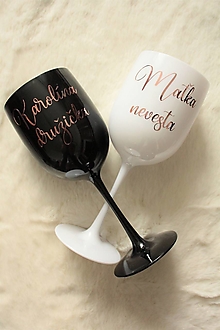 Nádoby - Plastový pohár na víno pre nevestu a družičky - 14717893_
