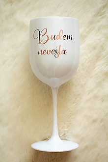 Nádoby - Plastový pohár na víno pre nevestu – Budem nevesta - 14717905_