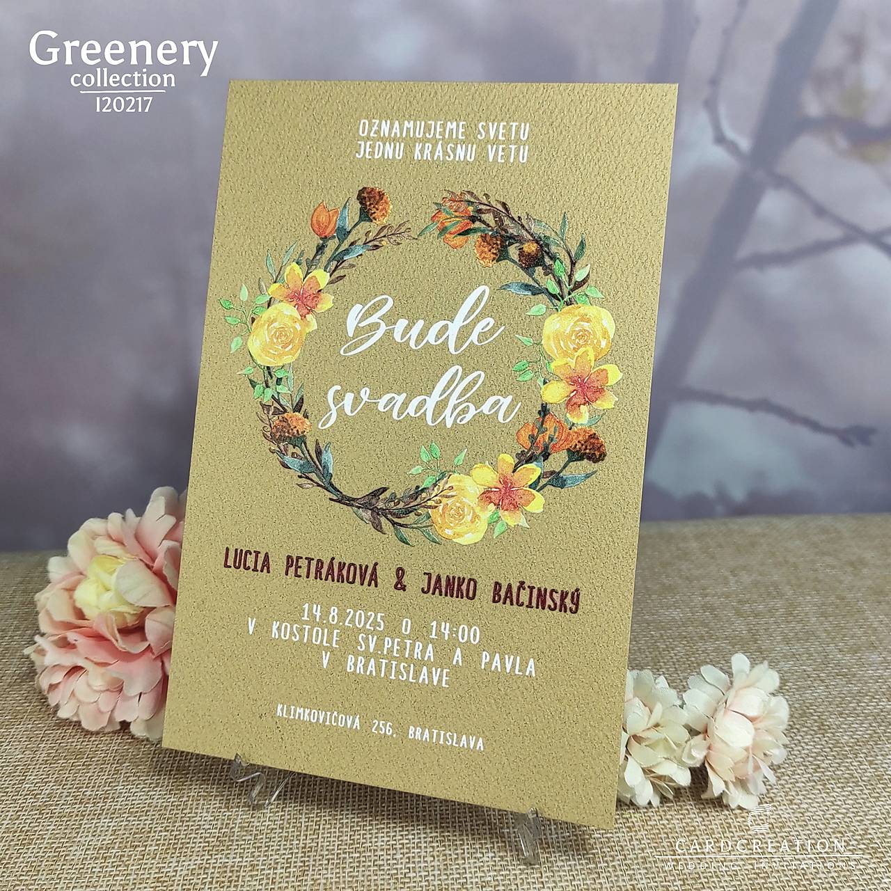 Svadobné oznámenie I20217 (101 a viac ks 600g luxusna "3D" tlac)