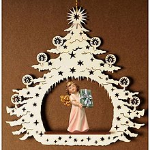 Dekorácie - Vianočný stromček s anjelom a darčekom - 14720100_