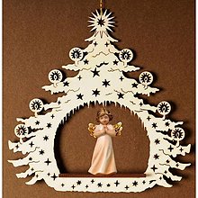 Dekorácie - Vianočný stromček s modliacim anjelom - 14720246_