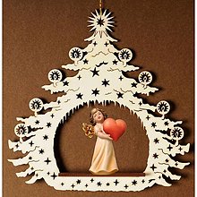 Dekorácie - Vianočný stromček s anjelom a srdcom - 14720309_