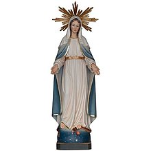 Sochy - Nepoškvrnená Panna Mária so svätožiarou - 14720578_