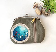 Peňaženky - Peňaženka XL Modrý kruh - 14721886_