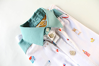 Detské oblečenie - dizajnová košeľa bavlnená "Detstvo" , krátky rukáv, detská - 14719988_