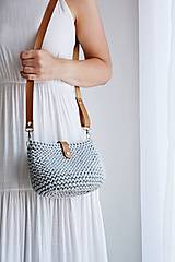 Kabelky - CROSSBODY pletená kabelka - sivá - 14724023_