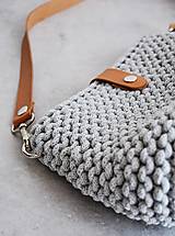 Kabelky - CROSSBODY pletená kabelka - sivá - 14724026_