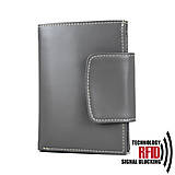 Pánske tašky - Kožená peňaženka vybavená blokáciou RFID / NFC v šedej farbe - 14723423_