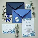 Papiernictvo - Vetvičky modré - svadobné oznámenie - 14723802_