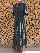 Šaty - Košeľové šaty z madeiry a ľanu - 14724333_