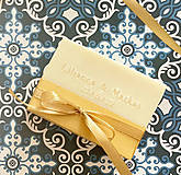 Darčeky pre svadobčanov - Svadobné personalizované mydlá - font JACQUES - 14722845_