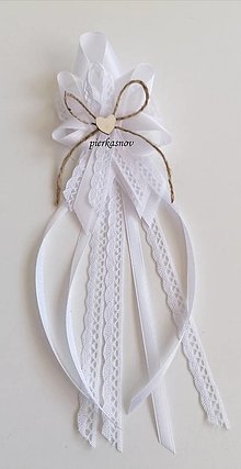 Svadobné pierka - svadobné pierko biele s čipkou - starejší - 14725473_