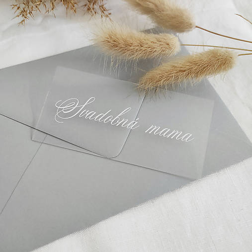 Papiernictvo - Transparentná menovka - Palace white - 14726880_