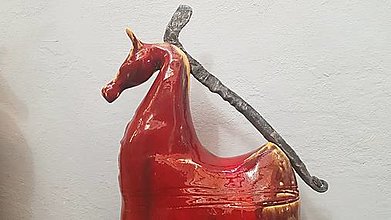Sochy - Keramika, Koník Red - 14725102_
