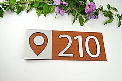 Tabuľky - Číslo na dom: Wood Style Google - 14725583_