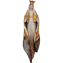 Sochy - Nepoškvrnená Panna Mária s korunkou koreňová socha - 14725908_