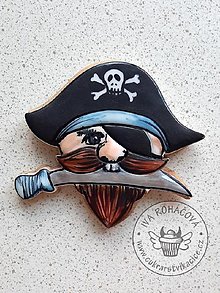 Príbory, varešky, pomôcky - Vykrajovačky - Piráti #1542  (#1534 Pirát s dýkou, obrys) - 14725618_