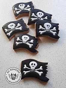 Príbory, varešky, pomôcky - Vykrajovačky - Piráti #1542  (#1537 Pirátska vlajka, obrys) - 14725635_