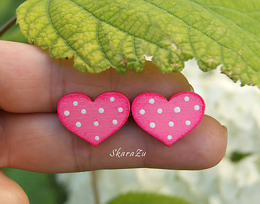 Heart dots mini // Neon pink