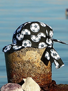 Detské čiapky - Letný detský šilt futbalové lopty čierny - 14729095_