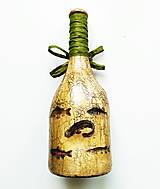 Nádoby - Víno v dekorovanej flaši, motív pre rybára - 14728534_
