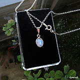 Náušnice - Stříbrný náhrdelník - adular - měsíční kámen - 14730266_