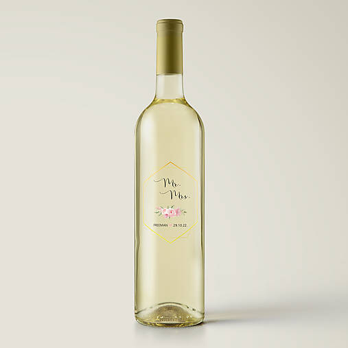 Úložné priestory & Organizácia - Transparentné etikety - Gold flower - 14729619_